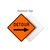 Detour Right Rigid Sign