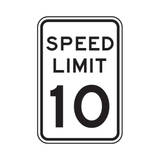 Speed Limit 10 MPH Sign