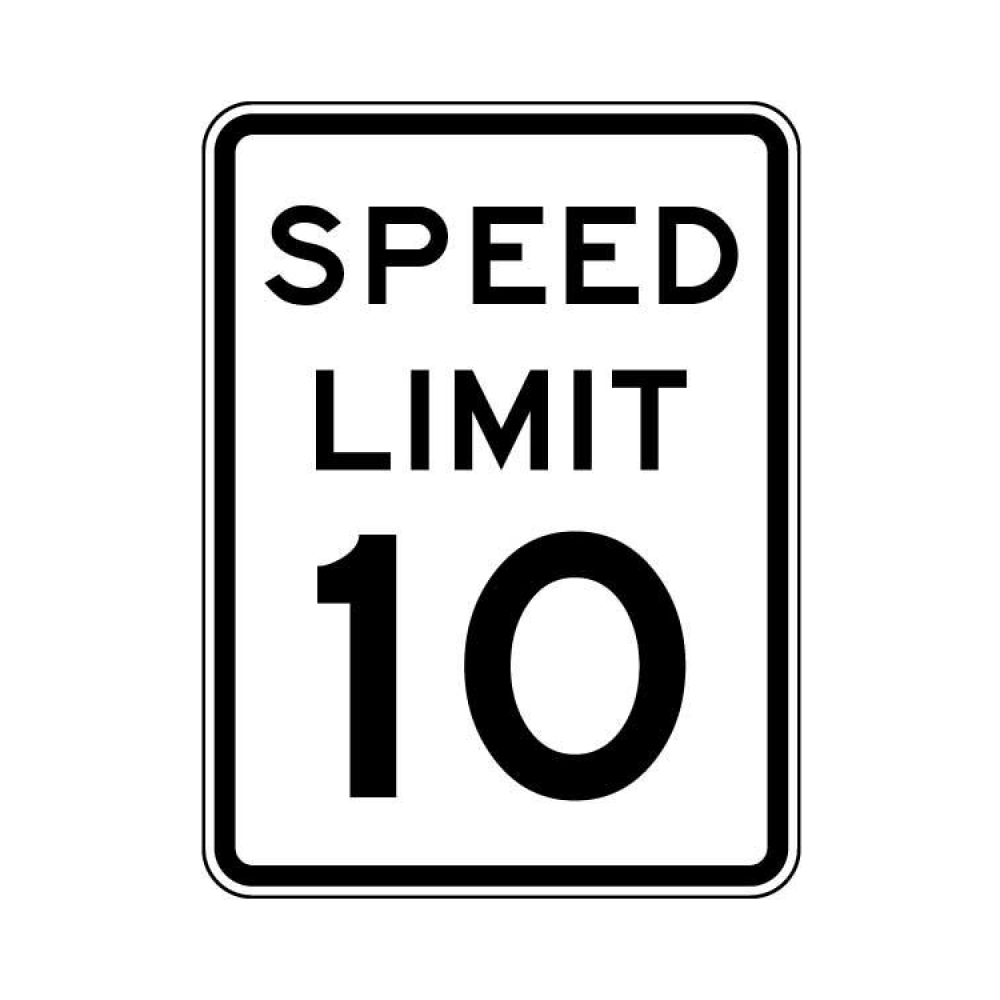 Speed Limit 10 MPH Sign