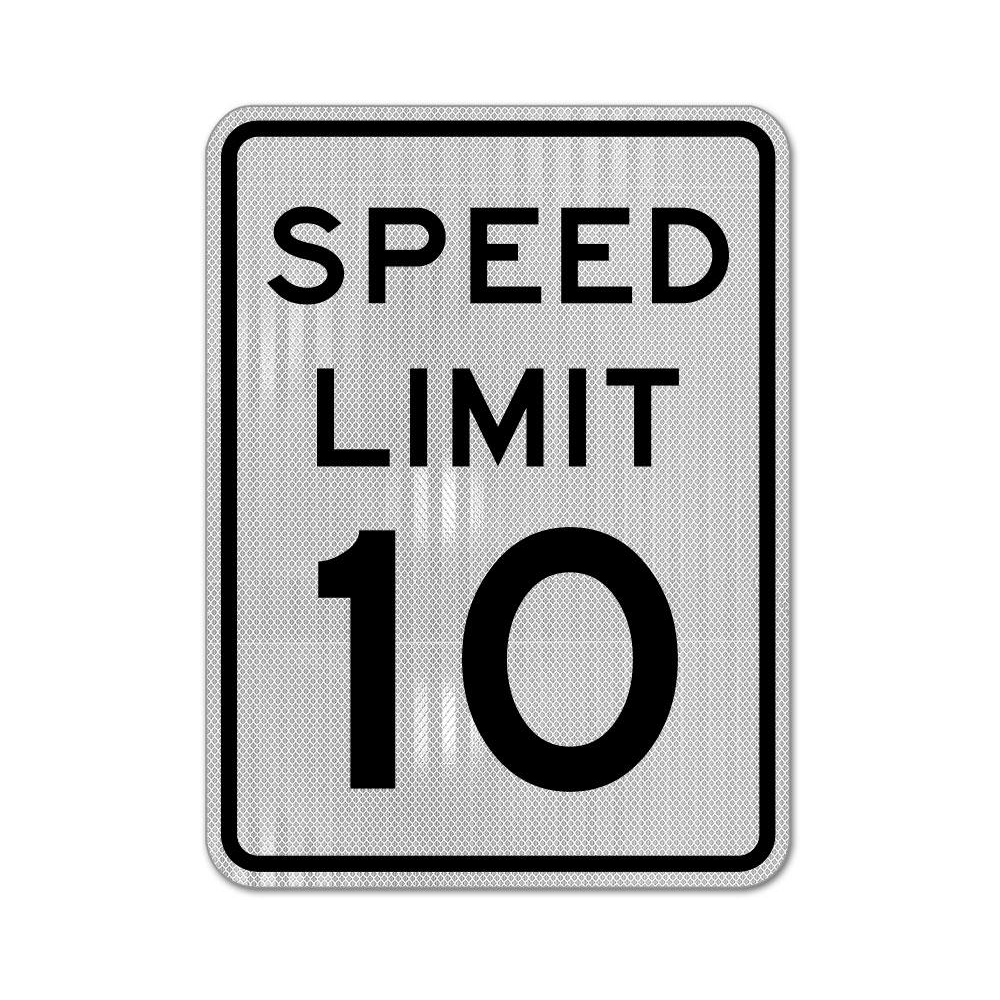 Speed Limit 10 MPH Sign