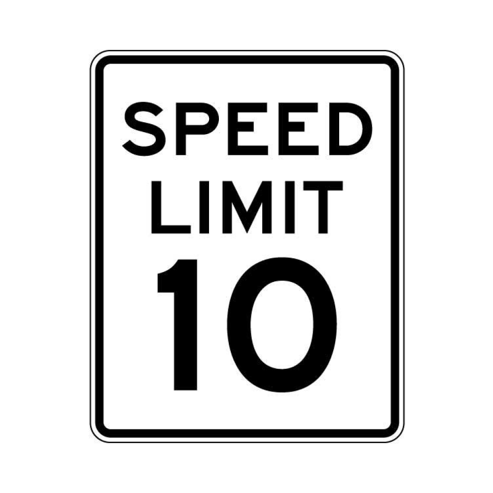 Speed Limit 10 MPH Sign