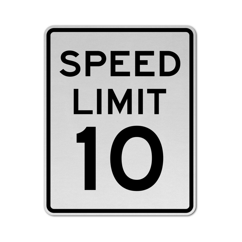 Speed Limit 10 MPH Sign
