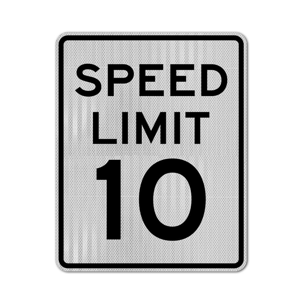 Speed Limit 10 MPH Sign