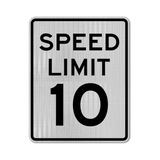 Speed Limit 10 MPH Sign