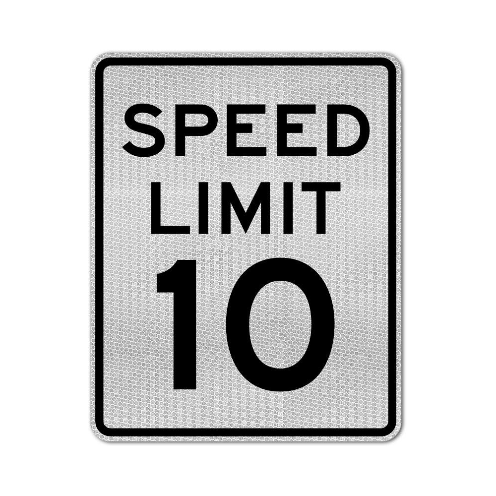 Speed Limit 10 MPH Sign