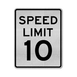 Speed Limit 10 MPH Sign