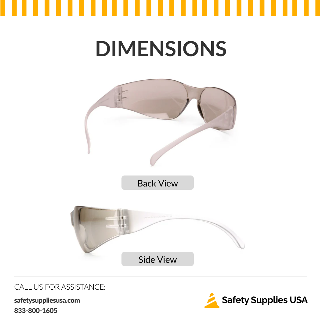 Pyramex S4180S Intruder Safety Glasses – Indoor/Outdoor Lens, Lightweight Frame, Scratch-Resistant, ANSI Z87.1 Rated