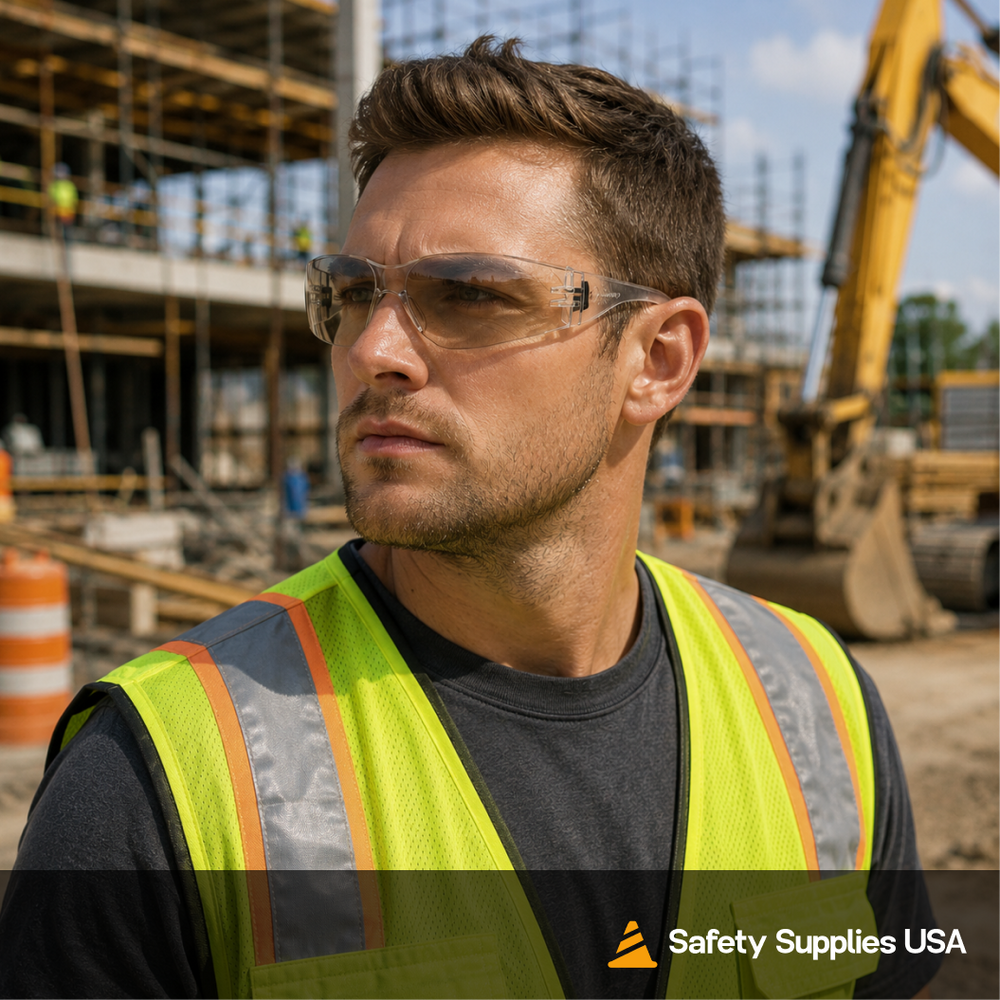 Pyramex S4180S Intruder Safety Glasses – Indoor/Outdoor Lens, Lightweight Frame, Scratch-Resistant, ANSI Z87.1 Rated
