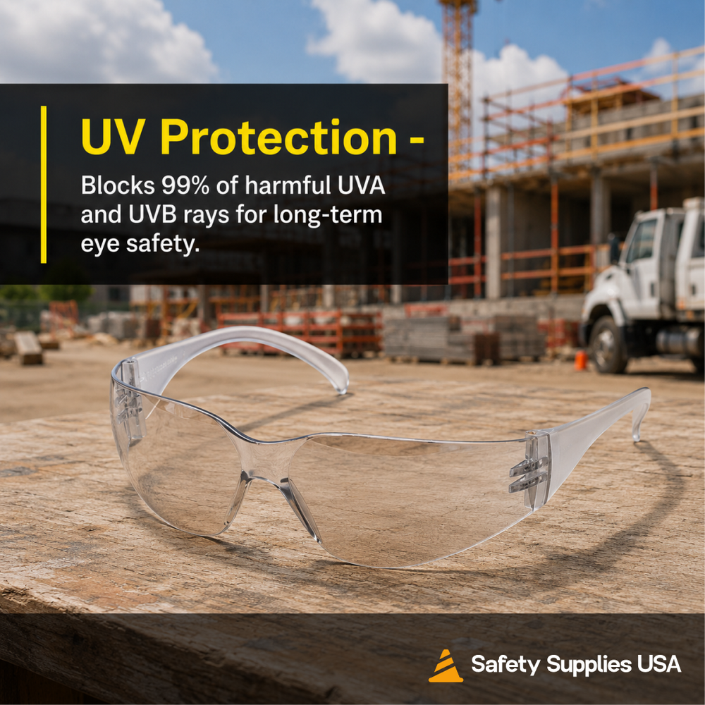 Pyramex S4180S Intruder Safety Glasses – Indoor/Outdoor Lens, Lightweight Frame, Scratch-Resistant, ANSI Z87.1 Rated