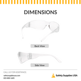 Pyramex S4110S Clear Lens Safety Glasses – Lightweight Intruder Style Eye Protection with Scratch-Resistant Coating