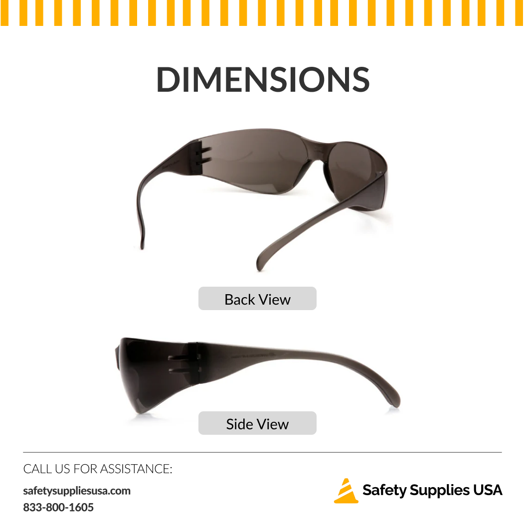 Pyramex S4120ST Intruder Safety Glasses – Gray Anti-Fog Lens & Frame, Lightweight, Scratch-Resistant, ANSI Z87.1 Rated