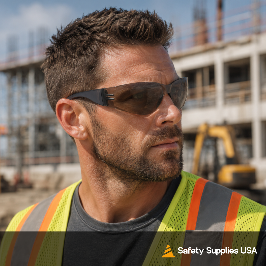 Pyramex S4120ST Intruder Safety Glasses – Gray Anti-Fog Lens & Frame, Lightweight, Scratch-Resistant, ANSI Z87.1 Rated