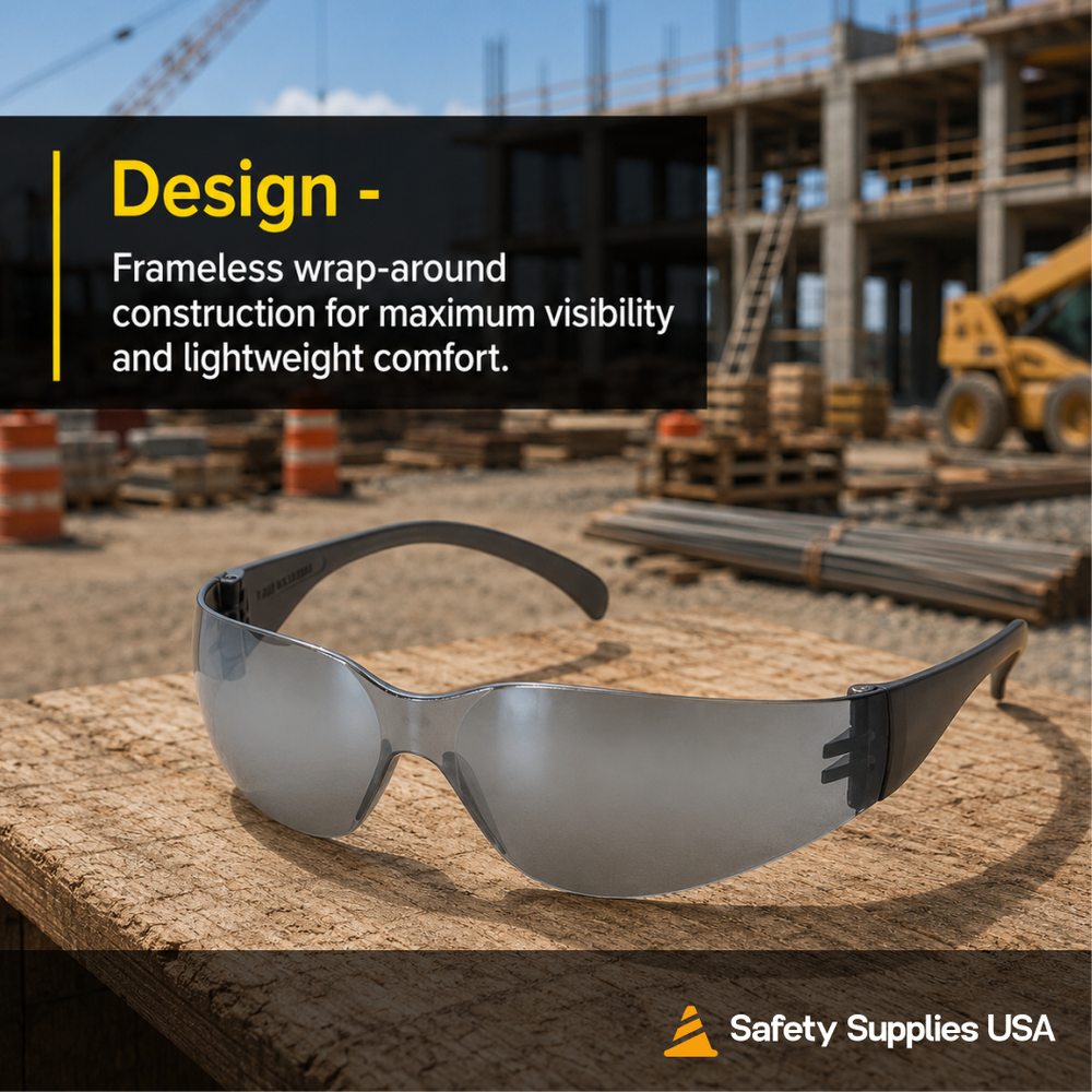 Pyramex S4120ST Intruder Safety Glasses – Gray Anti-Fog Lens & Frame, Lightweight, Scratch-Resistant, ANSI Z87.1 Rated