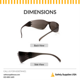 Pyramex S4120S Intruder Safety Glasses – Gray Lens, Clear Frame, Lightweight Eye Protection