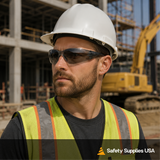 Pyramex S4120S Intruder Safety Glasses – Gray Lens, Clear Frame, Lightweight Eye Protection