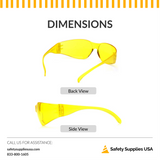 Pyramex S4130S Intruder Safety Glasses – Amber Lens & Frame, Lightweight, Scratch-Resistant, ANSI Z87.1 Rated