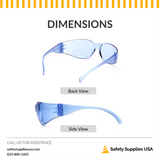 Pyramex S4160S Intruder Safety Glasses – Infinity Blue Lens & Frame, Anti-Slip, ANSI Z87.1 Rated, Lightweight
