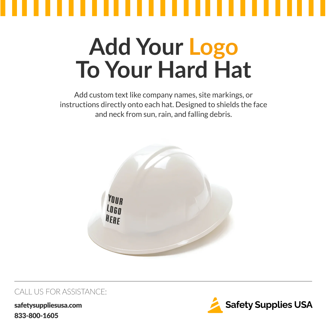 Custom Pyramex Full Brim Hard Hat - SL Series - ANSI Type 1 - Class C, G, E
