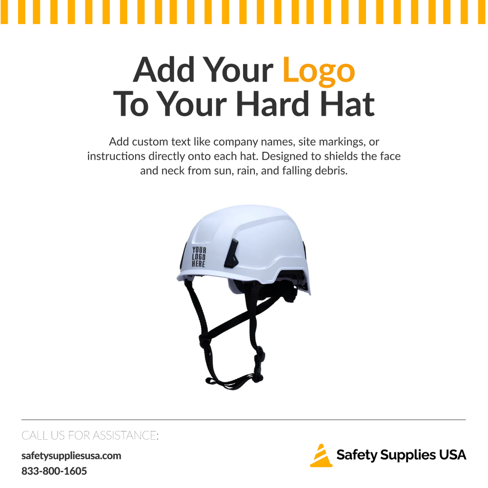 Custom Pyramex EPS-Lined ABS Shell Hard Hat - ANSI Type II - Class E