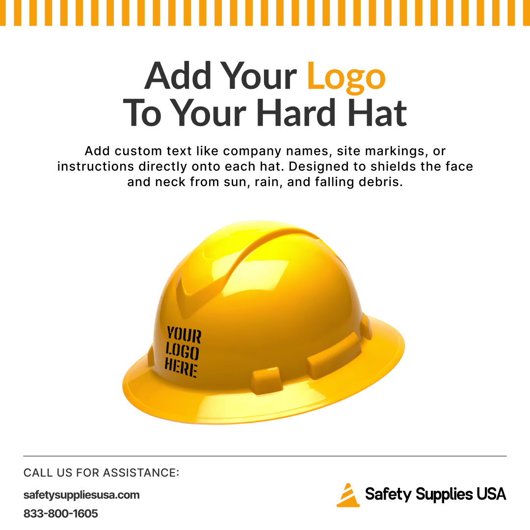 Custom Pyramex Ridgeline Full Brim Hard Hat - ANSI Type I - Class C, G, E