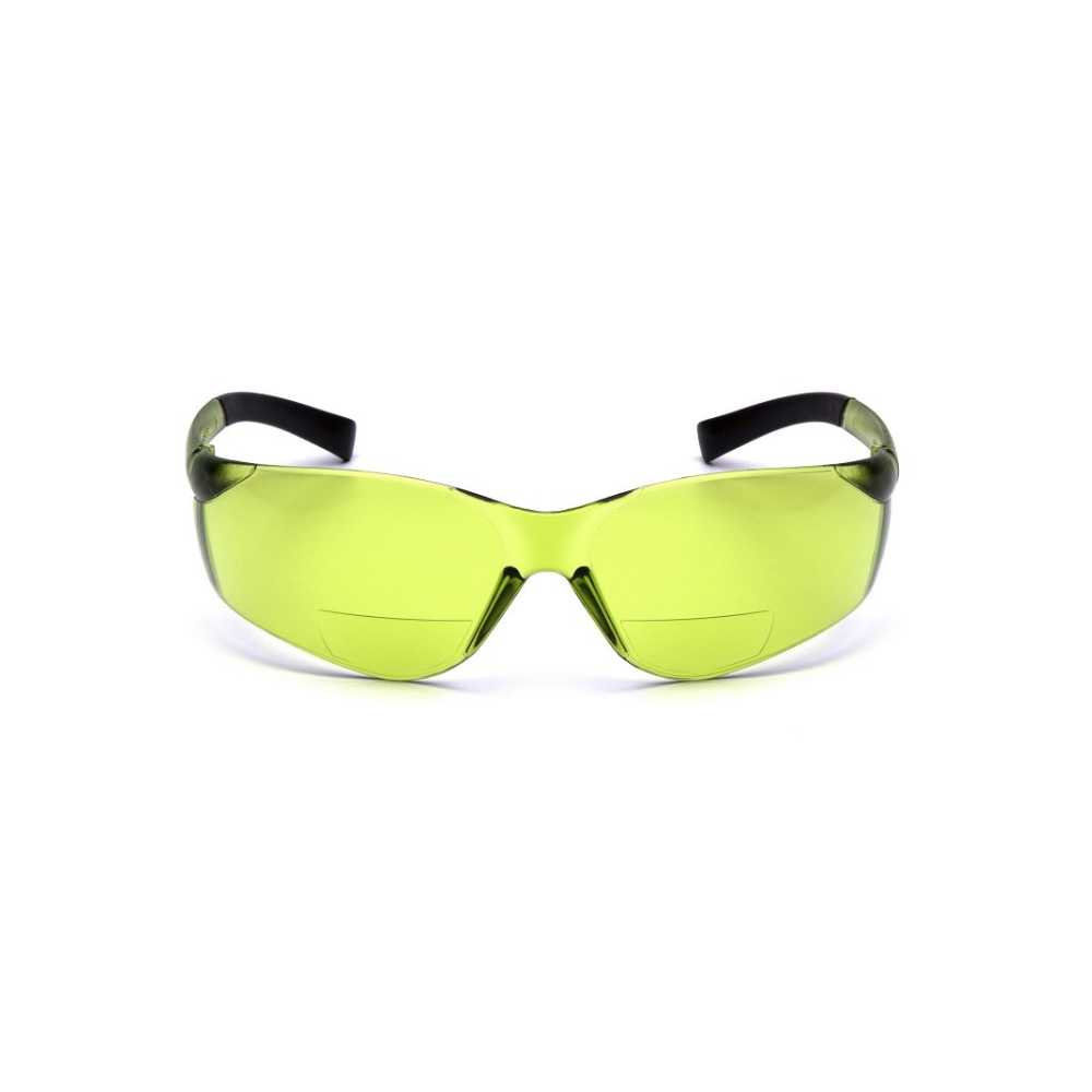 Pyramex S2514R20 +2.0 Bifocal IR-Filter Safety Reader Glasses (6-Pack) – Wraparound Low-IR Protective Eyewear with Integrated Nosepiece