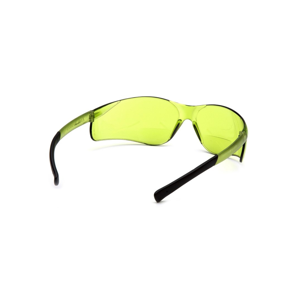 Pyramex S2514R20 +2.0 Bifocal IR-Filter Safety Reader Glasses (6-Pack) – Wraparound Low-IR Protective Eyewear with Integrated Nosepiece