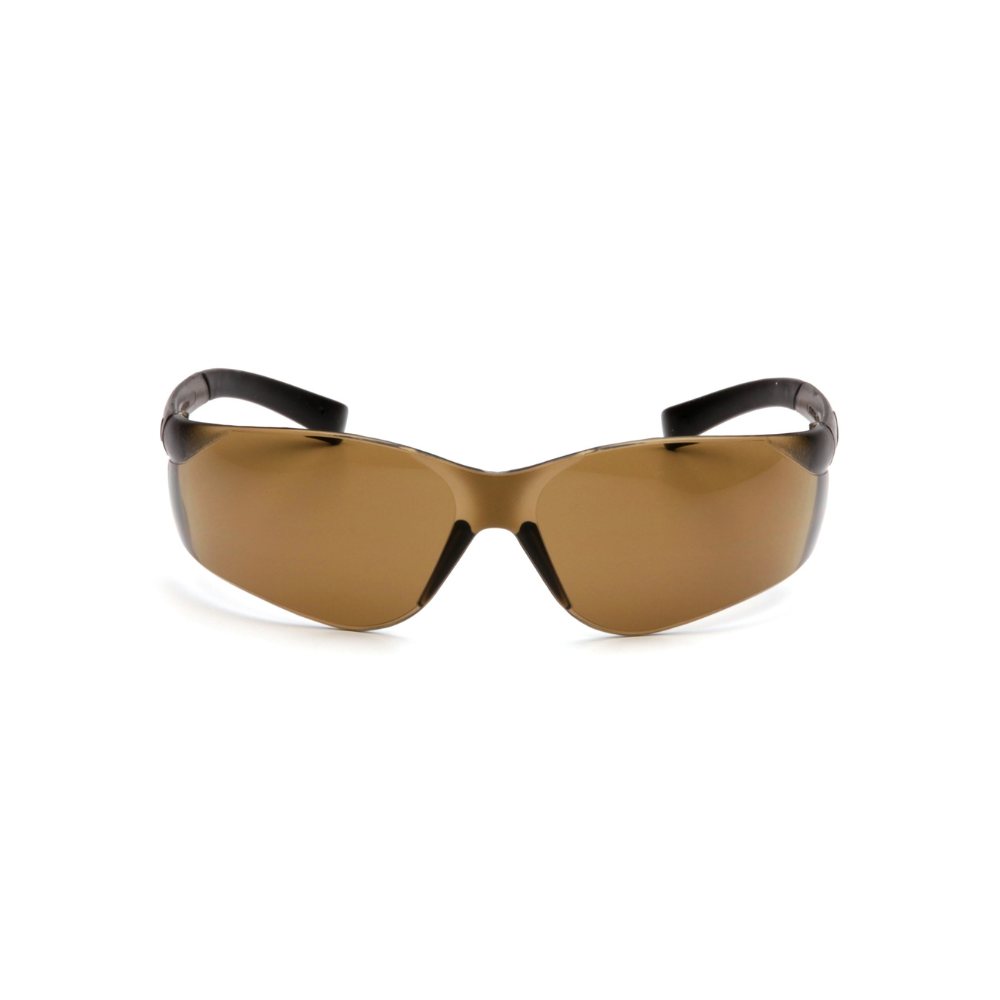 Pyramex S2515S Dark Brown Lens Safety Glasses – Wraparound Protective Eyewear for Glare Reduction & Eye Safety