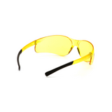 Pyramex S2530S Amber Lens Safety Glasses – Wraparound Protective Eyewear for Low-Light & Glare Control