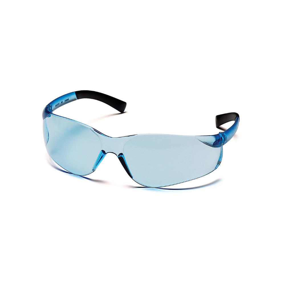 Pyramex S2560S Infinity Blue Lens Safety Glasses – Wraparound Protective Eyewear for Eye Safety & Glare Control