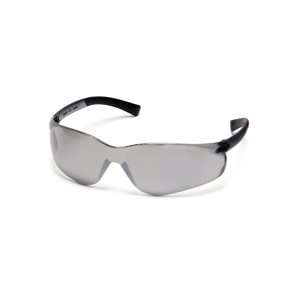 Pyramex S2570S Silver Mirror Lens Safety Glasses – Wraparound Protective Eyewear for Glare Reduction & Eye Protection