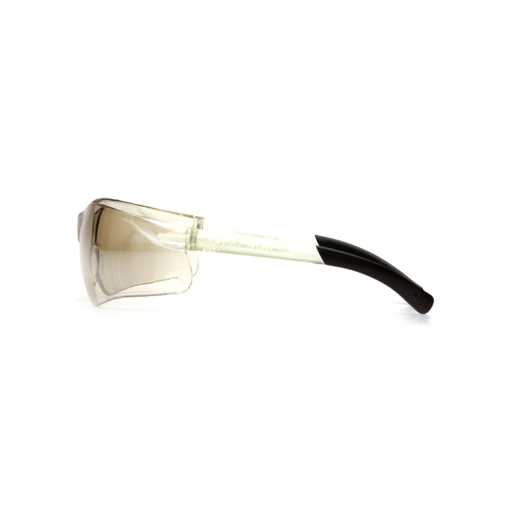 Pyramex S2580SN Indoor/Outdoor Mirror Lens Mini Safety Glasses – Compact Wraparound Protective Eyewear for Variable Light & UV Shielding