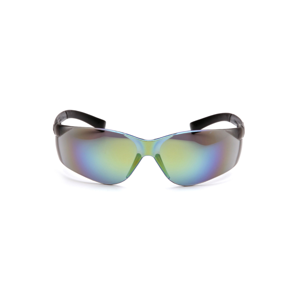 Pyramex S2590S Gold Mirror Lens Safety Glasses – Wraparound Protective Eyewear for UV & Glare Control