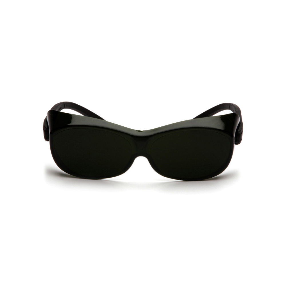 Pyramex S3550SFJ Shade 5 OTS Safety Glasses – Over-Prescription Wraparound Protective Eyewear with IR Filter & UV Protection