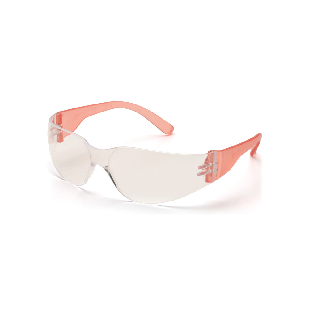 Pyramex S4110SMP Intruder Safety Glasses 12-Pack – Clear Lens, Multi-Color Temples, Scratch-Resistant, ANSI Z87.1 Rated