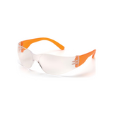 Pyramex S4110SNMP Clear Lens Mini Intruder Safety Glasses – 12-Pack with Assorted Temple Colors, Frameless Protective Eyewear