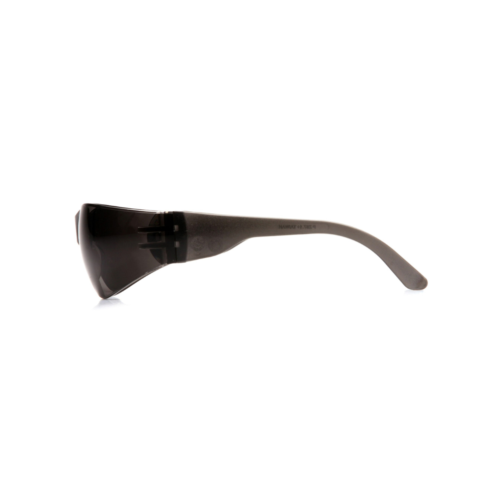 Pyramex S4120SN Gray Lens Mini Intruder Safety Glasses – Frameless Wraparound Eyewear for Small Faces & Eye Protection