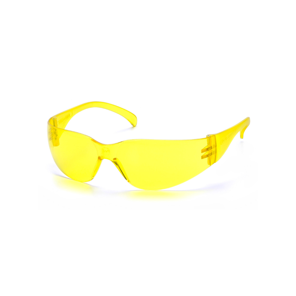 Pyramex S4130S Intruder Safety Glasses – Amber Lens & Frame, Lightweight, Scratch-Resistant, ANSI Z87.1 Rated
