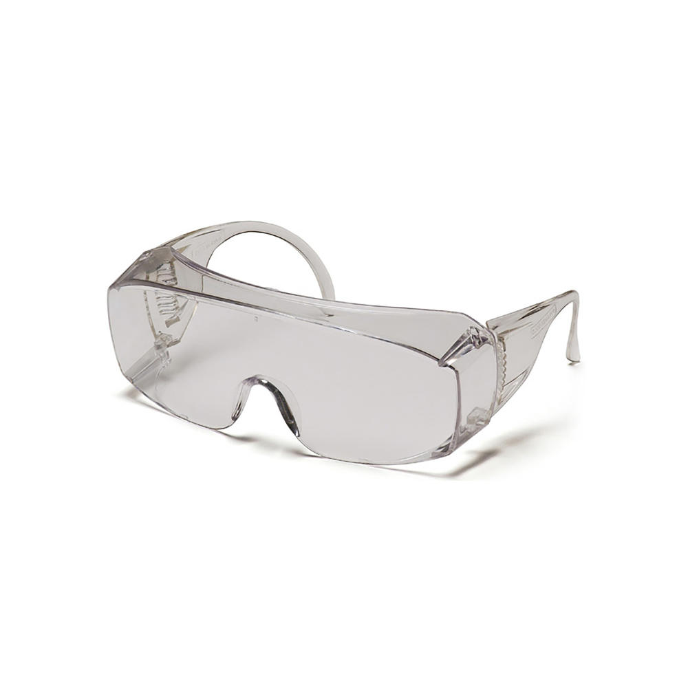 Pyramex S510SJ Jumbo Over-Spectacle Safety Glasses with Clear Lens – Fits Over Prescription Eyewear, Vented & Scratch-Resistant