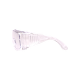 Pyramex S510S Clear Frameless Safety Glasses – Lightweight Over-Glasses Protective Eyewear with Venting & UV Blocking