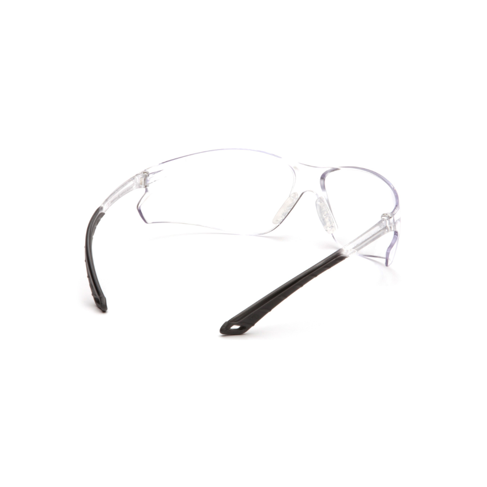 Pyramex S5810ST Clear Anti-Fog Frameless Safety Glasses – Lightweight Protective Eyewear with 9.75 Curved Lens & UV Shield