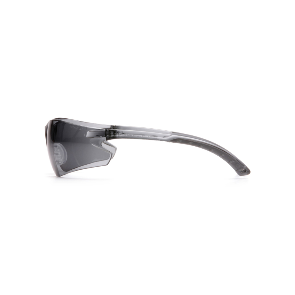 Pyramex S5820S Gray Lens Safety Glasses – Frameless Lightweight Protective Eyewear with Side Protection & 99% UV Shield