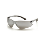 Pyramex S5870S Silver Mirror Lens Safety Glasses – Frameless Lightweight Protective Eyewear with Glare-Reducing UV Shield