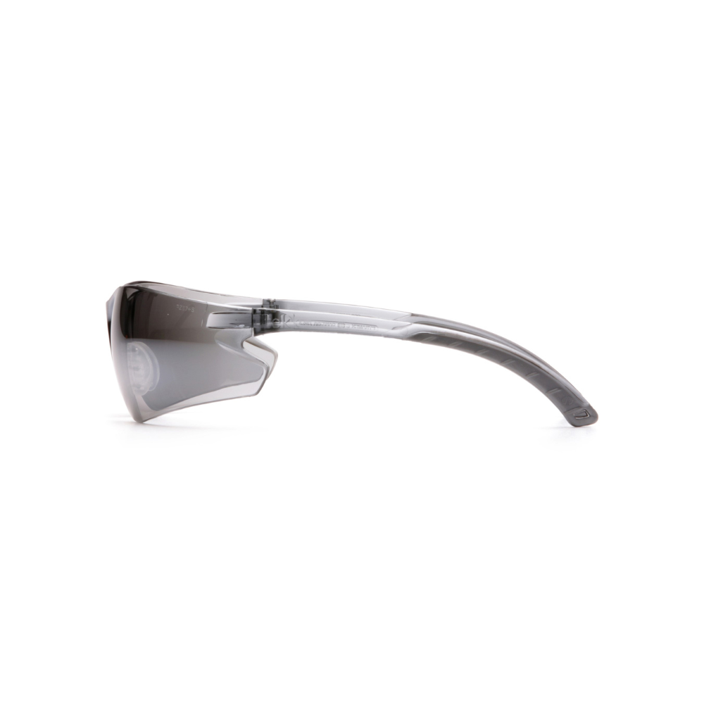 Pyramex S5870S Silver Mirror Lens Safety Glasses – Frameless Lightweight Protective Eyewear with Glare-Reducing UV Shield