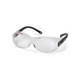 Pyramex S7510SJ Clear OTS (Over-Prescription) Safety Glasses – XL Frame Wraparound Protective Eyewear for Over-Spectacles