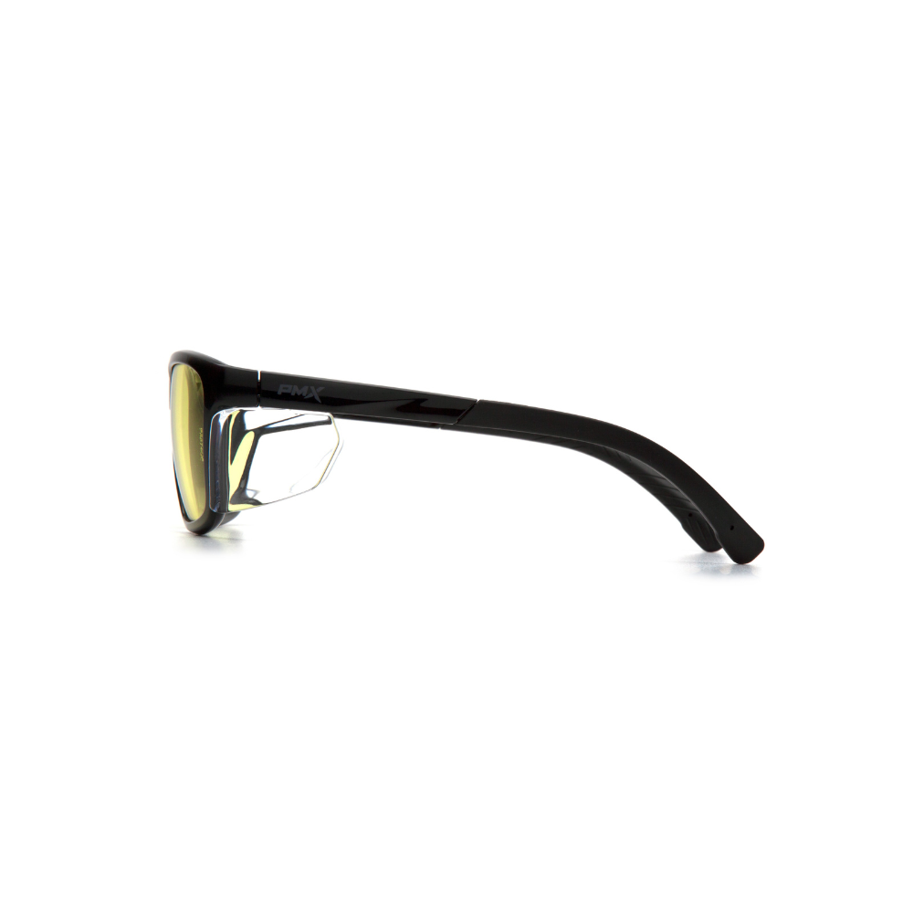 Pyramex SB10734D UV400 Amber Lens Safety Glasses – Lightweight Protective Eyewear with Side Shields & Scratch-Resistant Polycarbonate Lens