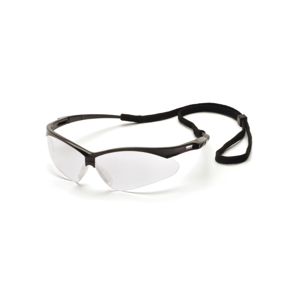 Pyramex SB6310SP Clear Lens Safety Glasses with Black Frame – PMXtreme Impact-Resistant Protective Eyewear