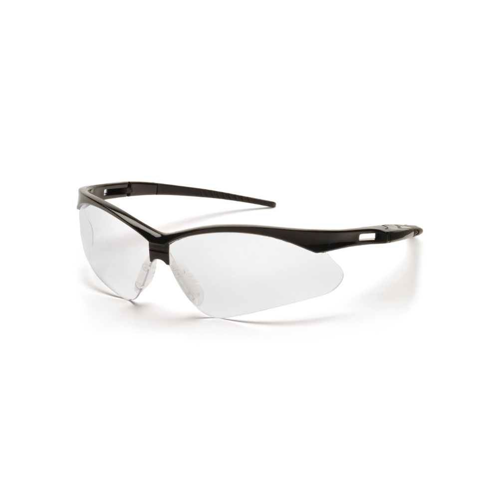 Pyramex SB6310SP Clear Lens Safety Glasses with Black Frame – PMXtreme Impact-Resistant Protective Eyewear