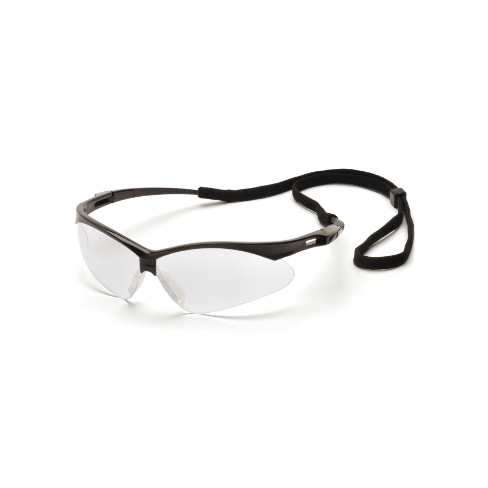 Pyramex SB6310STP Clear Anti-Fog Lens Safety Glasses with Black Frame – PMXtreme Impact-Resistant Protective Eyewear