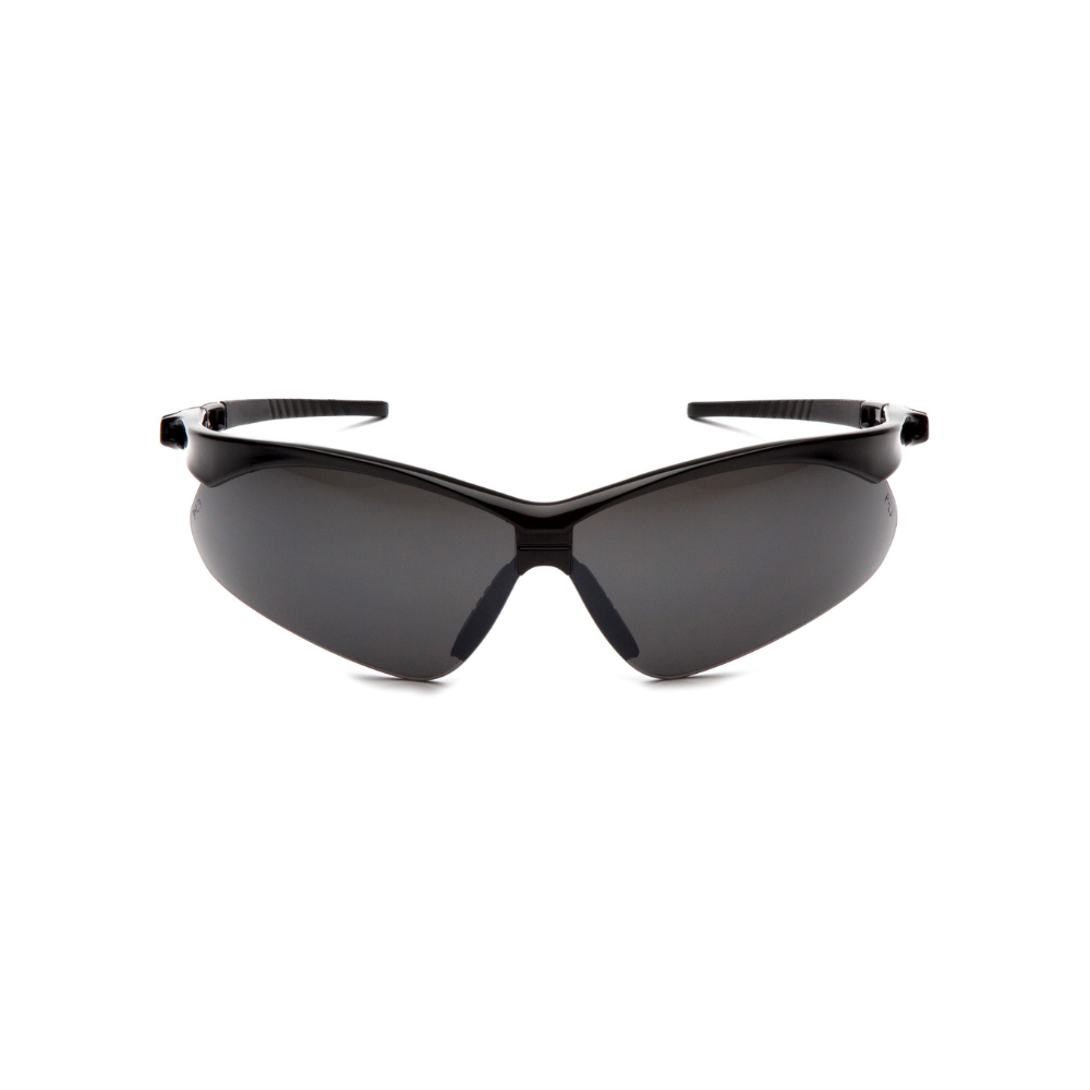 Pyramex SB6376SP Smoke Green Mirror Lens Safety Glasses with Black Frame – Wraparound Protective Eyewear for Glare Reduction & Eye Safety