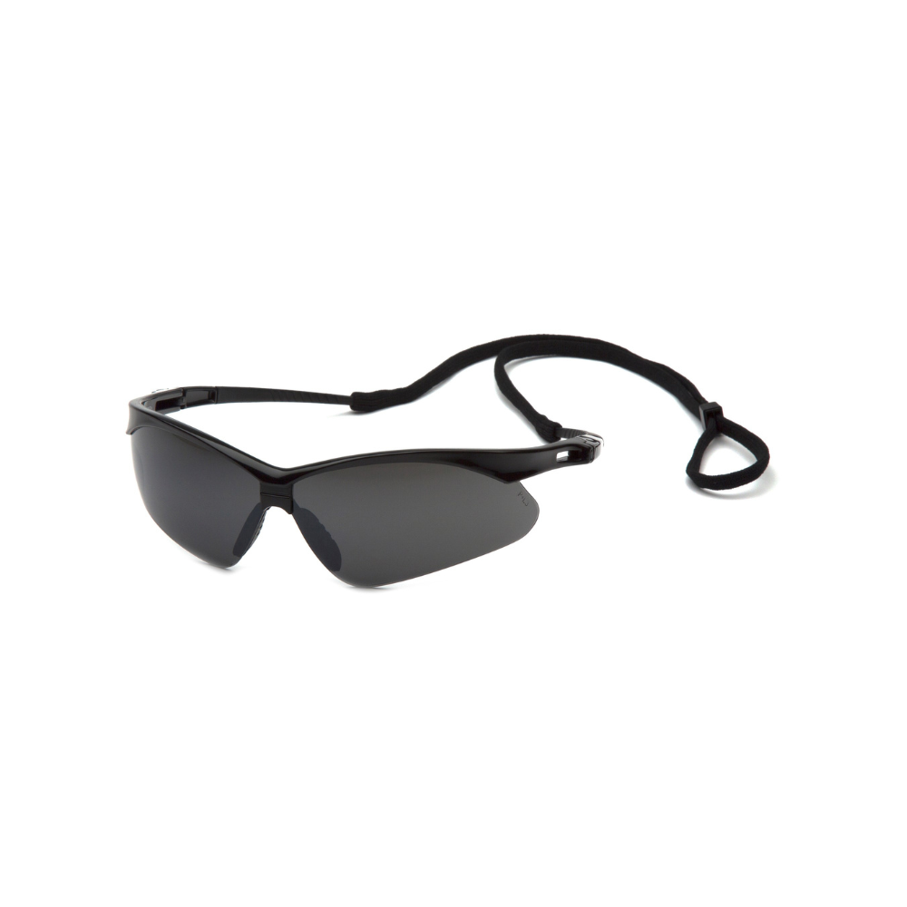 Pyramex SB6376SP Smoke Green Mirror Lens Safety Glasses with Black Frame – Wraparound Protective Eyewear for Glare Reduction & Eye Safety
